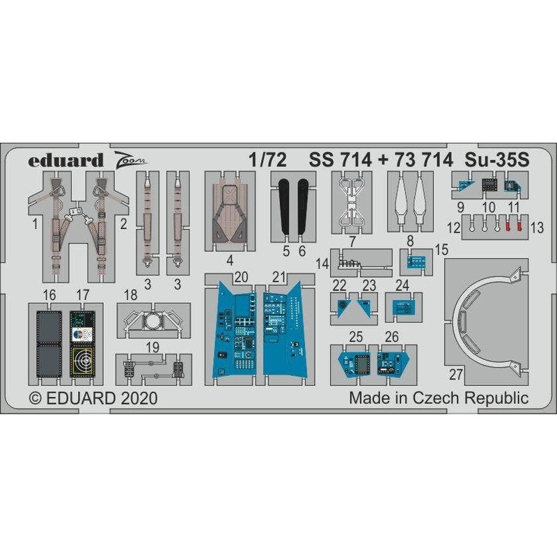 1/72 Su-35S Zoom Etching Parts (for Great Wall Hobby)