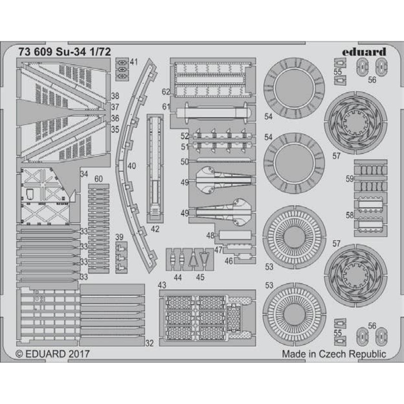 1/72 Sukhoi Su-34 Photo-Etched Parts (for Trumpeter)