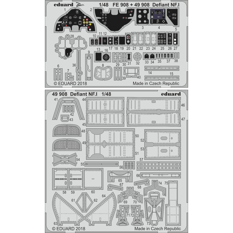 1/48 Defiant NF.I Photo-Etched Parts (for Airfix)