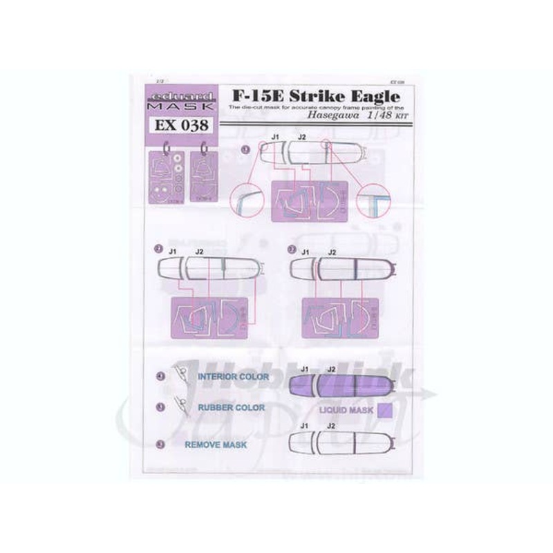 1/48 F-15E Strike Eagle Die-Cut Flexible Mask (for Hasegawa)