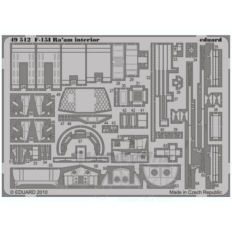 1/48 F-15I Ra'aM Interior Self-Adhesive (for Academy)