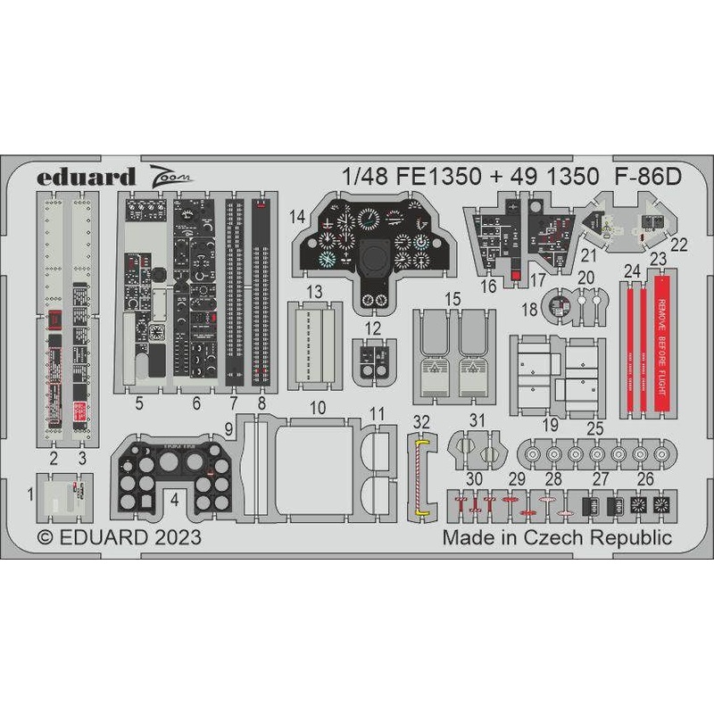1/48 F-86D Zoom Photo Etched Parts