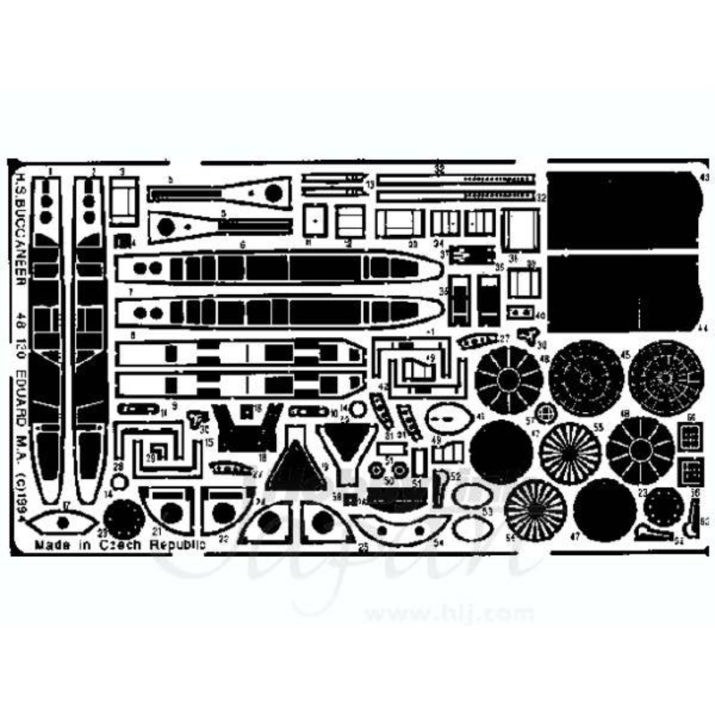1/48 Hawker Siddeley Buccaneer Exterior Photo-Etched Parts (for Airfix)
