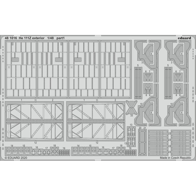 1/48 He 111Z Exterior Photo-Etched Parts