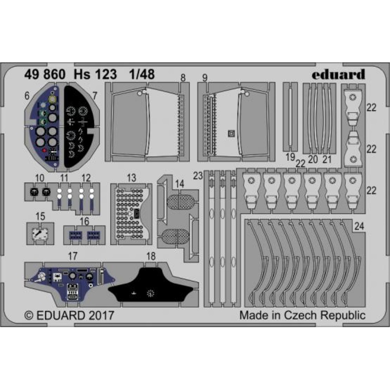 1/48 Hs 123 Photo Etched Parts (for GasPatch Models)