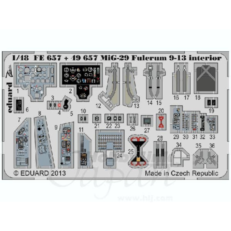 1/48 MiG-29 Fulcrum 9-13 Interior S.A. (For Great Wall Hobby)