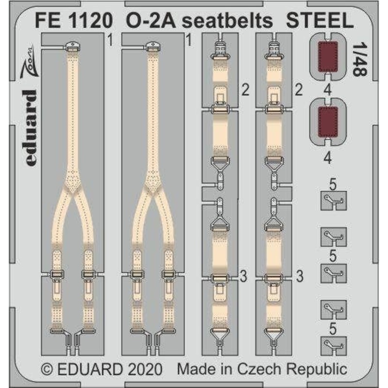 1/48 O-2A Seatbelts Steel (for ICM)
