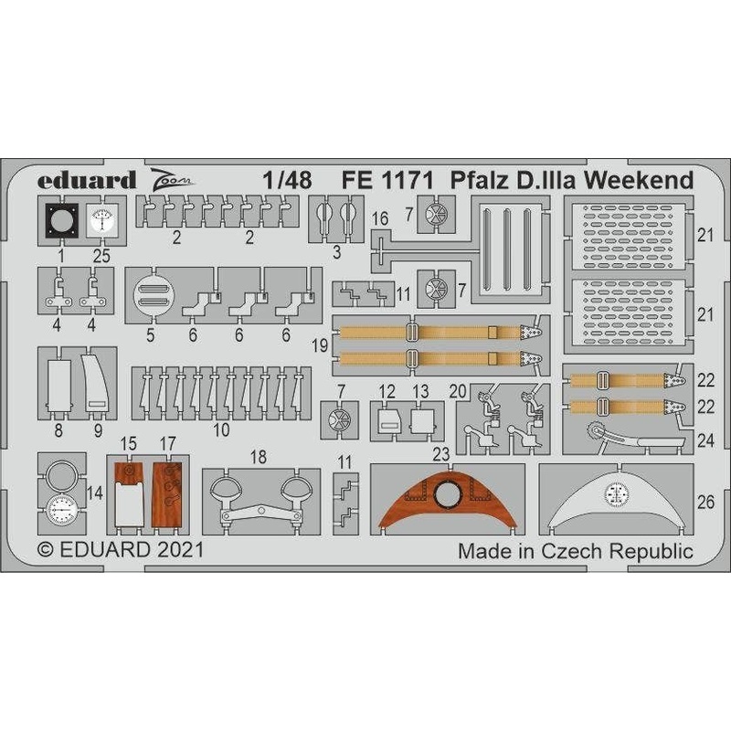 1/48 Pfalz D.IIIa Weekend Zoom Photo-Etched Parts (for Eduard)