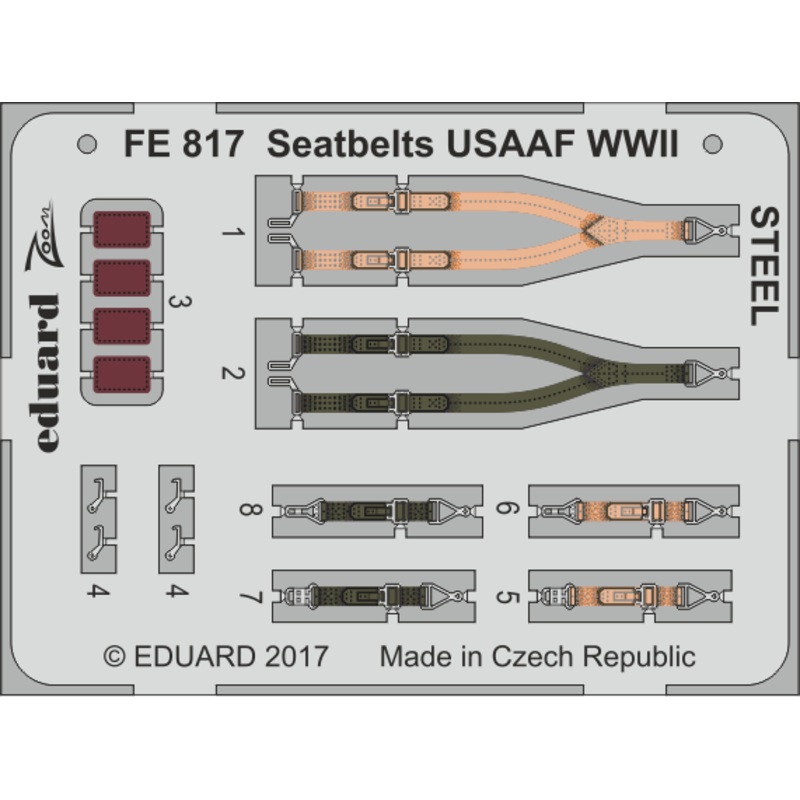 1/48 Seatbelts USAAF WWII Steel