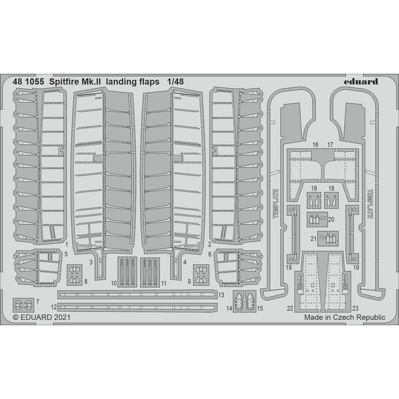 1/48 Spitfire Mk.II landing flaps (for EDUARD)