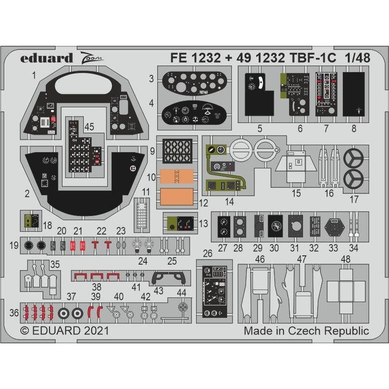 1/48 TBF-1C Interior for Academy