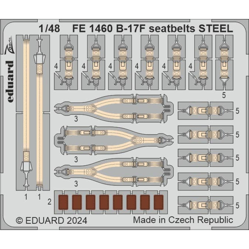 1/48 B-17F seatbelts STEEL