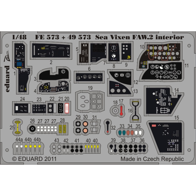 1/48 de Havilland Sea Vixen Faw.2 Interior S.A. Detail Set for Airfix