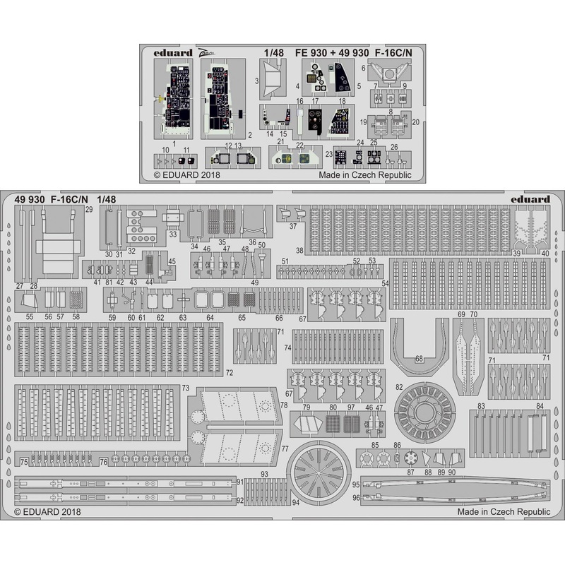 1/48 F-16C/N Photo-Etched Parts (for Tamiya)