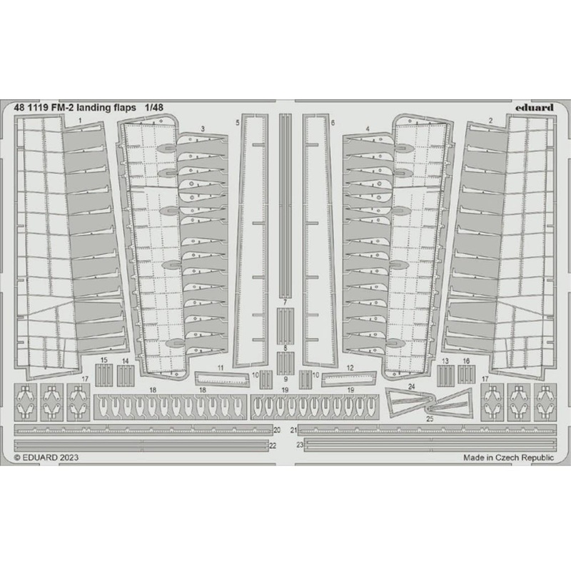 1/48 FM-2 Landing Flaps Photo etched (for Eduard)