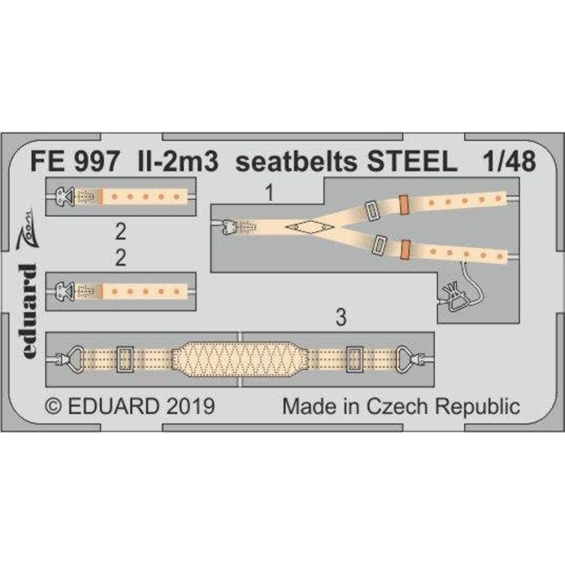1/48 Il-2m3 Seatbelts Steel (for Tamiya)