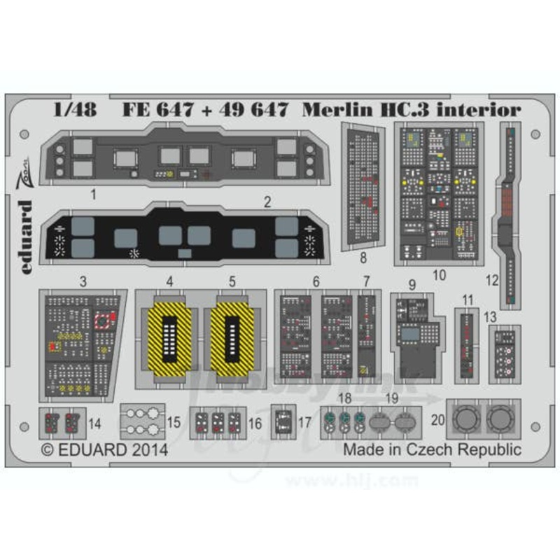 1/48 Merlin HC.3 Interior S.A. (for Airfix)