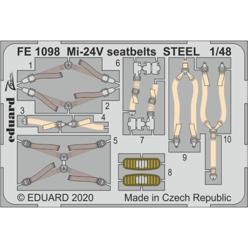 1/48 Mi-24V Seatbelts Steel (for Zvezda)