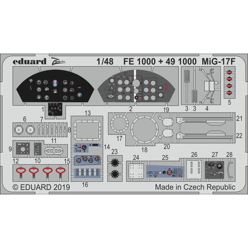 1/48 MiG-17F Zoom Photo-Etched Parts (for Hobby Boss)