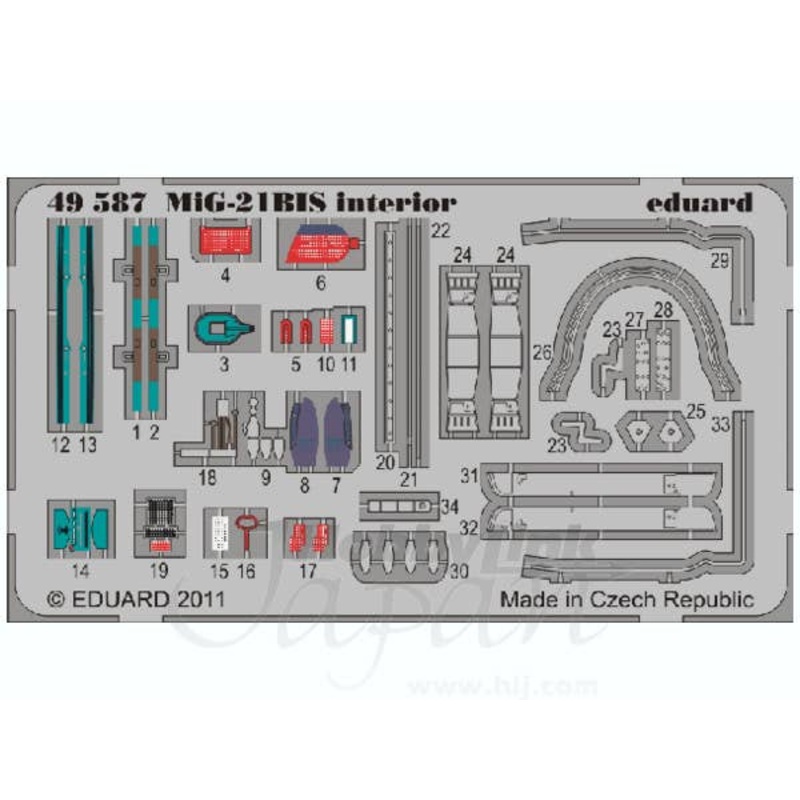 1/48 MiG-21BiS Interior Self-Adhesive (for Eduard)