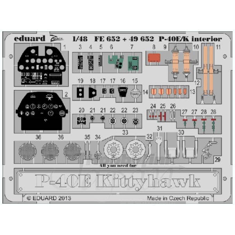 1/48 P-40E/K interior S.A. (Italeri)