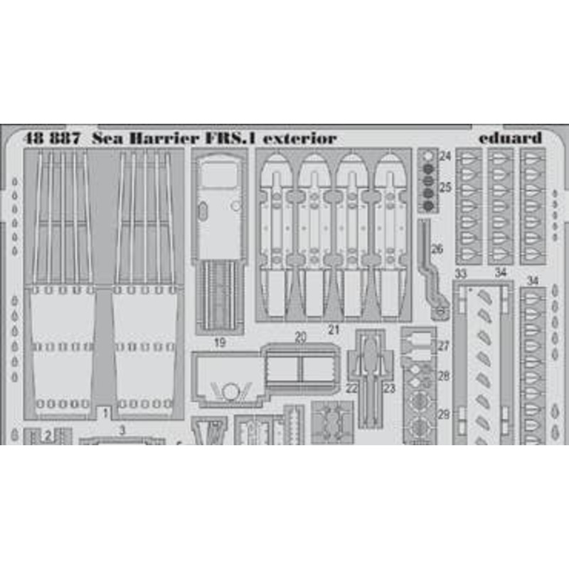 1/48 Sea Harrier FRS.1 Exterior (for Kinetic)