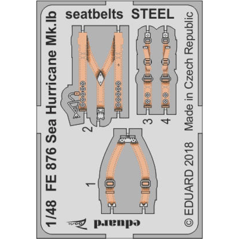 1/48 Sea Hurricane Mk.Ib Seatbelts Steel (for Airfix)