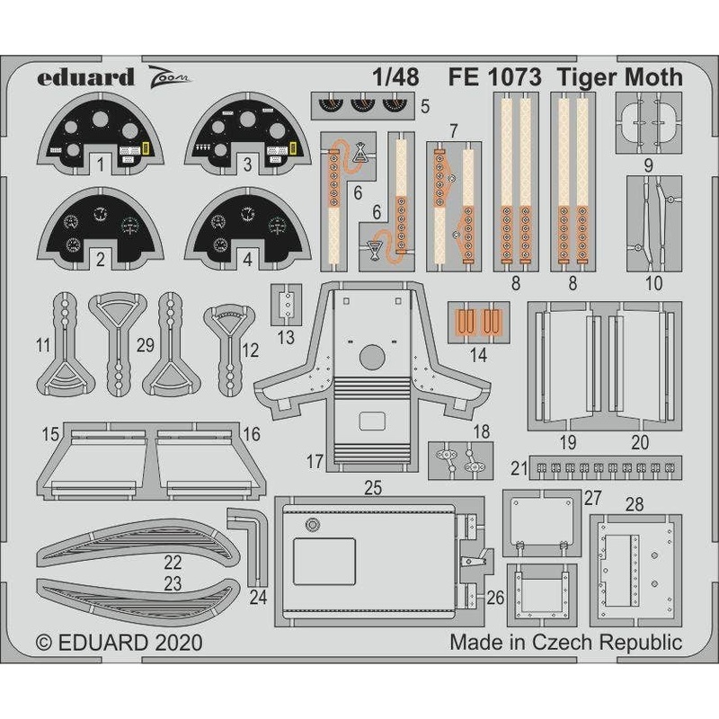 1/48 Tiger Moth Photo-Etched Parts (for Airfix)