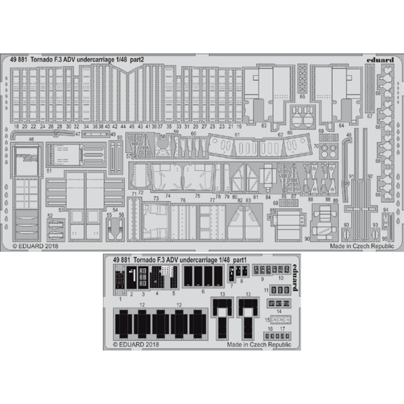 1/48 Tornado F.3 ADV Undercarriage Photo Etched Set (for Revell)