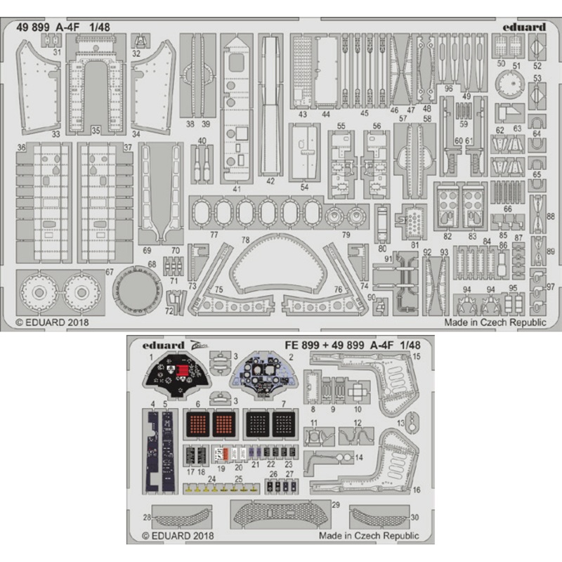 1/48 A-4F Photo-Etched Parts (for Hobby Boss)