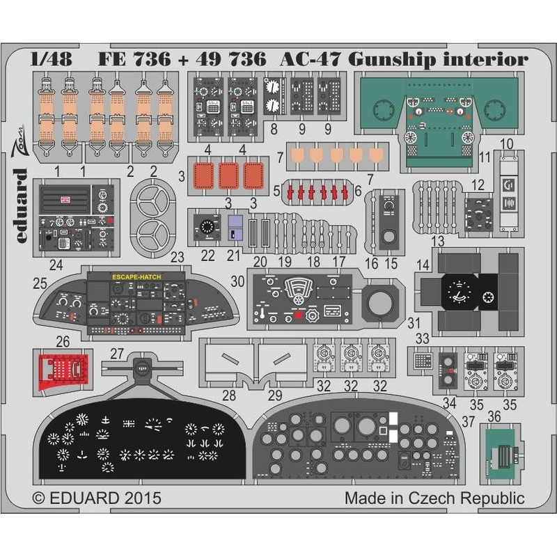 1/48 AC-47 Gunship Interior S.A. (for Revell)