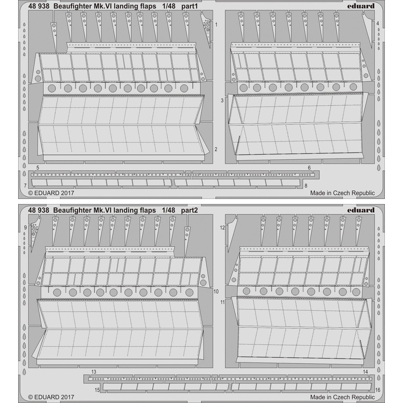 1/48 Beaufighter Mk.VI Landing Flaps (for Tamiya)