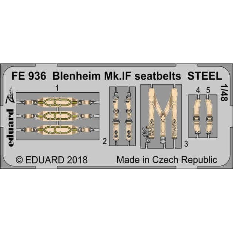 1/48 Blenheim Mk.IF Seatbelts Steel (for Airfix)