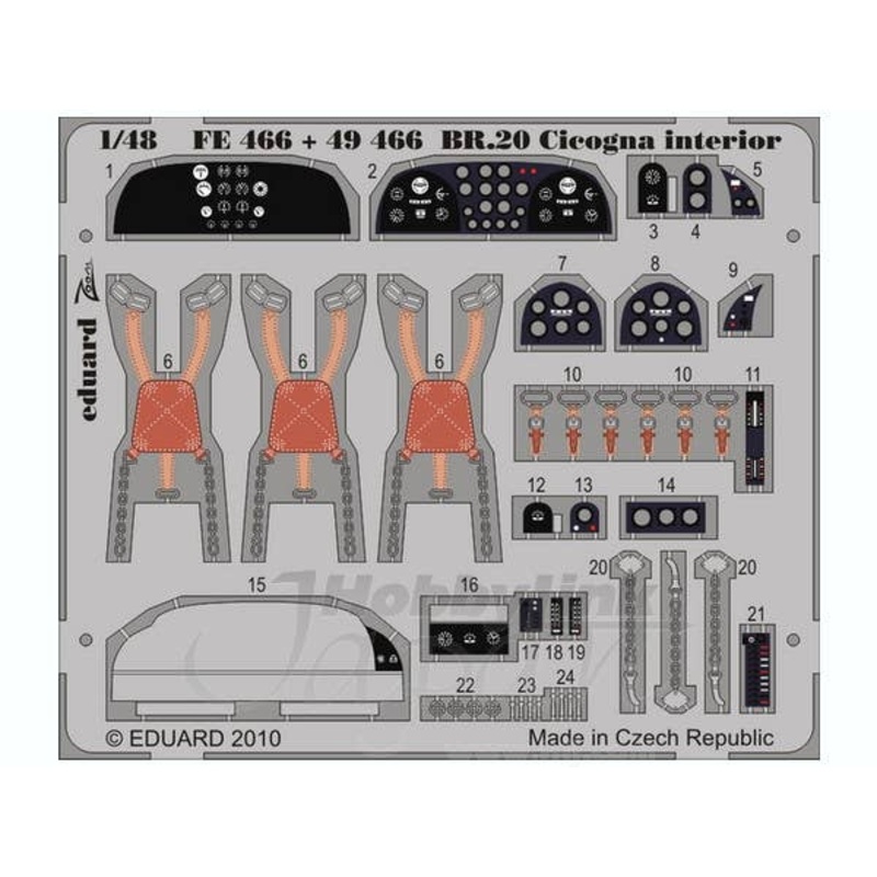 1/48 BR.20 Cicogna Interior Self-Adhesive (for Special Hobby/Pacific Coast) Zoom
