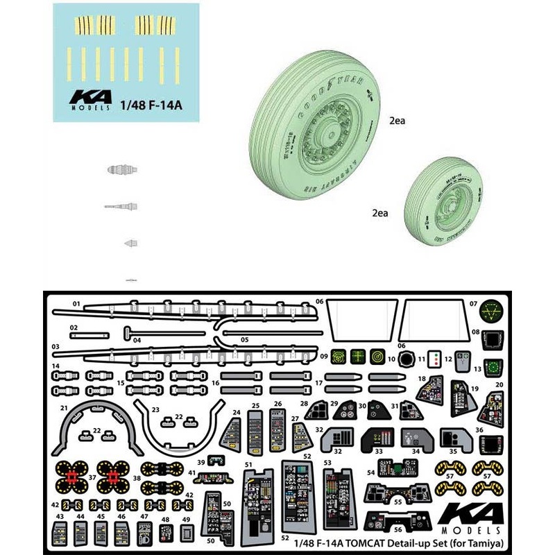 1/48 F-14A Detail-up Parts for Tamiya