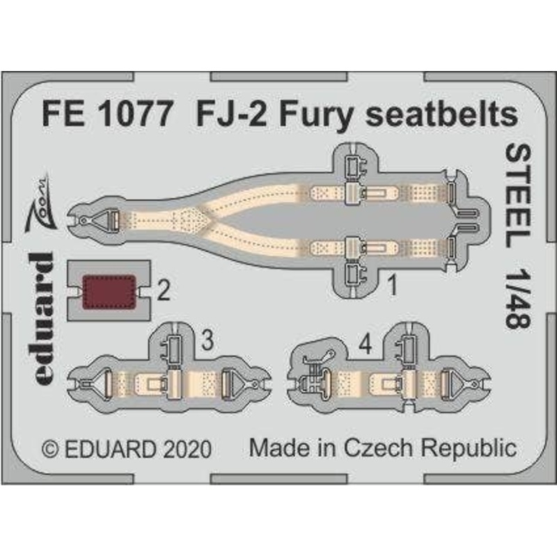 1/48 FJ-2 Fury Seatbelts Steel (for Kitty Hawk)