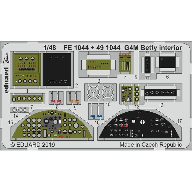 1/48 G4M Betty Interior Zoom Photo-Etched Parts (for Tamiya)