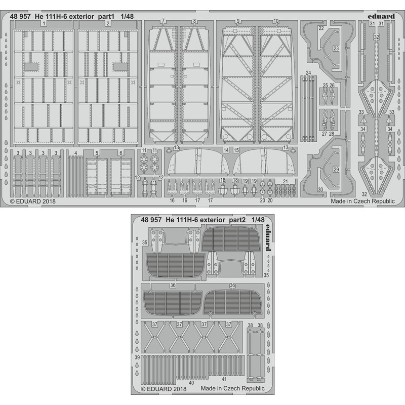 1/48 He 111H-6 Exterior Photo-Etched Parts (for ICM)