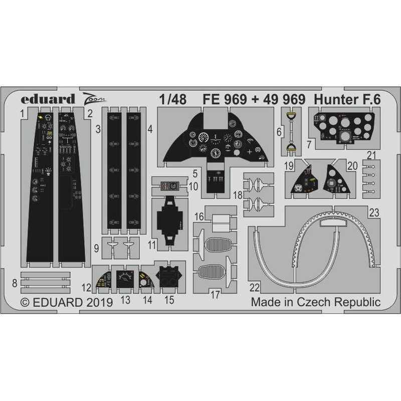 1/48 Hunter F.6 Zoom Photo-Etched Parts (for Airfix)