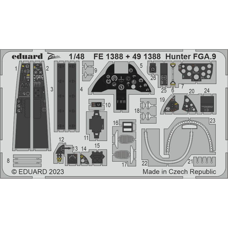 1/48 Hunter FGA.9 Photo etched (for AIRFIX)
