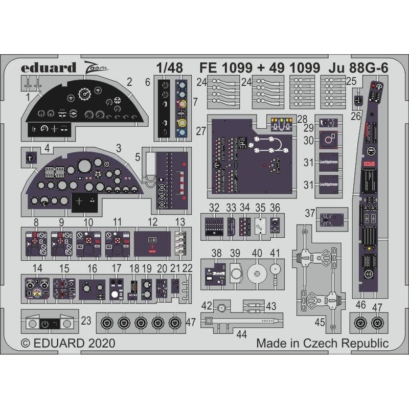 1/48 Ju 88G-6 Interior Photo-Etched Parts