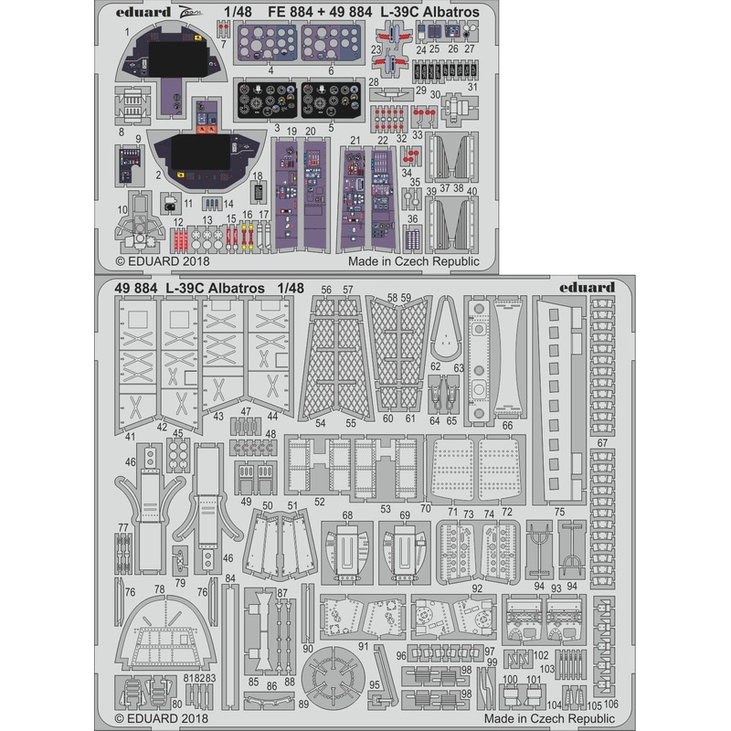 1/48 L-39C Albatros Photo Etched Set (for Trumpeter)