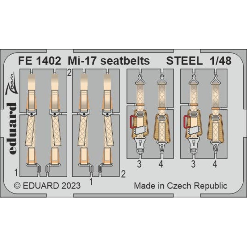1/48 Mi-17 seatbelts STEEL (for Trumpeter)