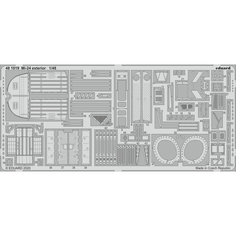 1/48 Mi-24 Exterior Photo-Etched Parts (for Zvezda)