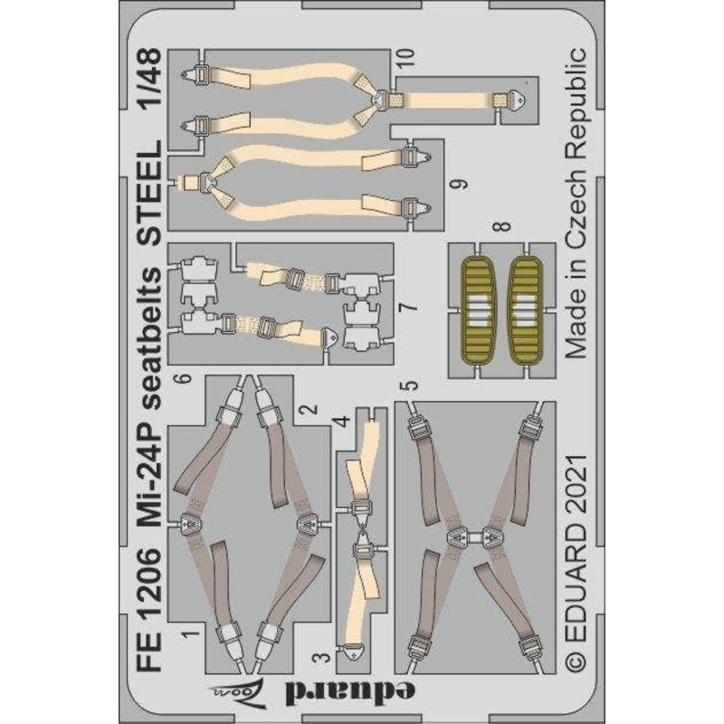 1/48 Mi-24P seatbelts STEEL for ZVEZDA