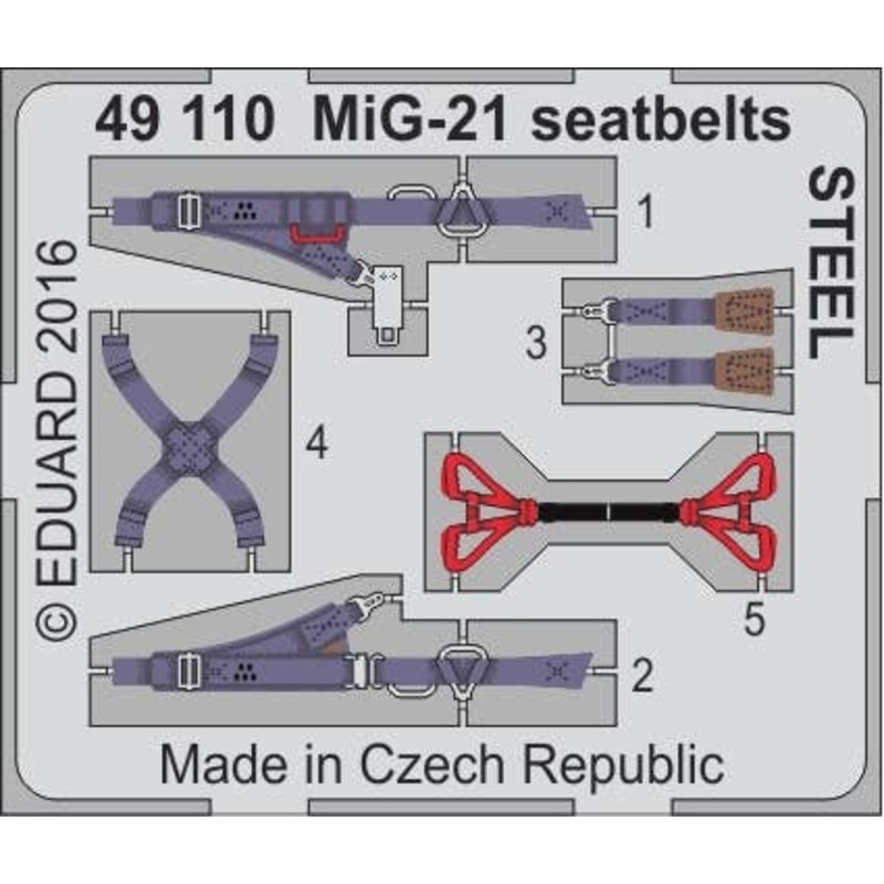 1/48 MiG-21 Seatbelts Steel
