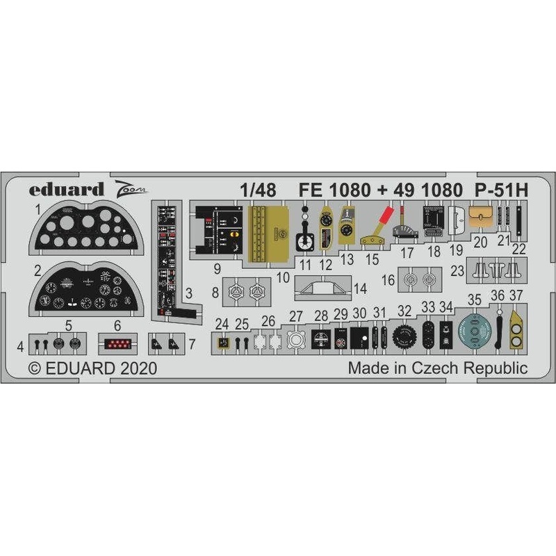 1/48 P-51H Photo-Etched Parts (for Modelsvit)