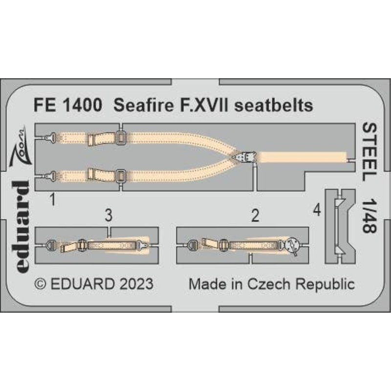 1/48 Seafire F.XVII seatbelts STEEL (for AIRFIX)