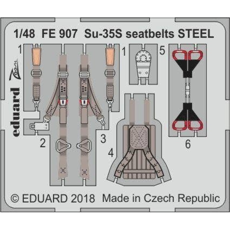 1/48 Su-35S Seatbelts Steel (for Greatwall Hobby)