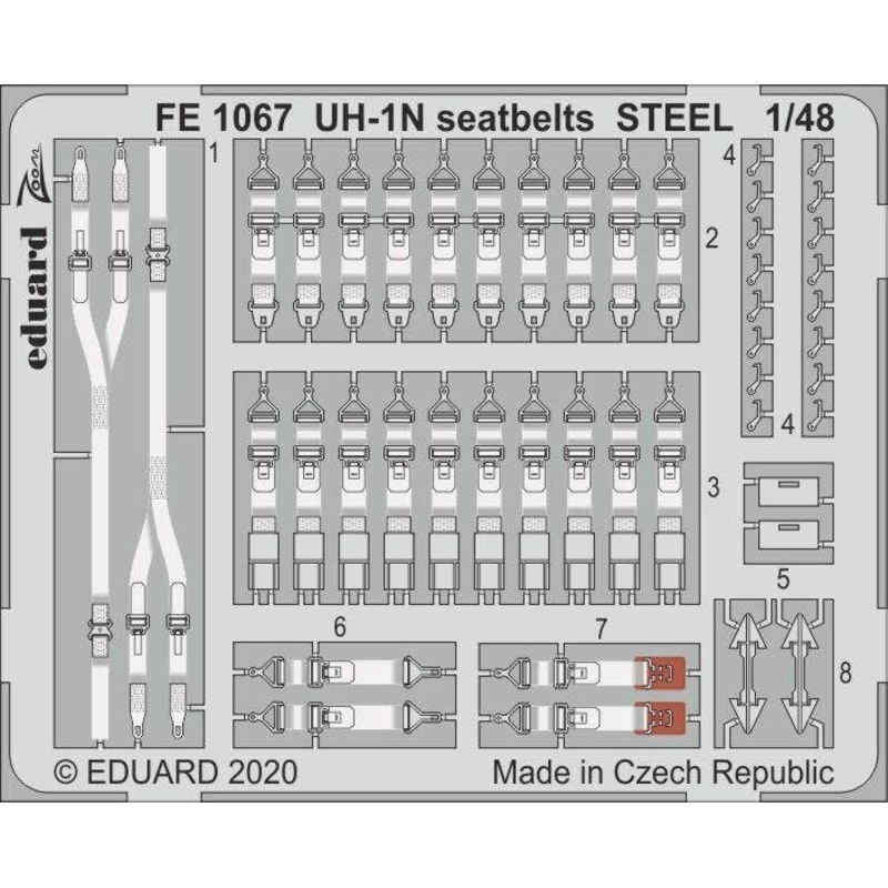 1/48 UH-1N Seatbelts Steel (for Kitty Hawk)